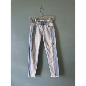 PacSun two tone distressed ankle jeggings size 23
